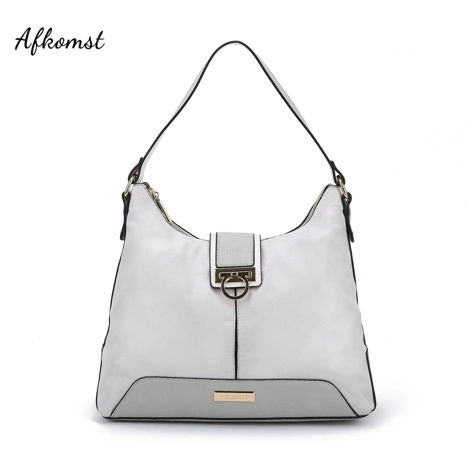 

AFKOMST Casual Suede Hobo Purses and Handbags for Women Large Satchel Patchwork Design Shoulder Bags and Top Handle Tote HB1004L