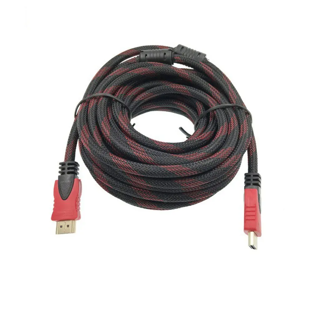 

HDMI-compatible Male-Male HD Type 1.4 Network Adapter Cable Red And Black 10M For Computer, Digital TV,Projector, Camera,