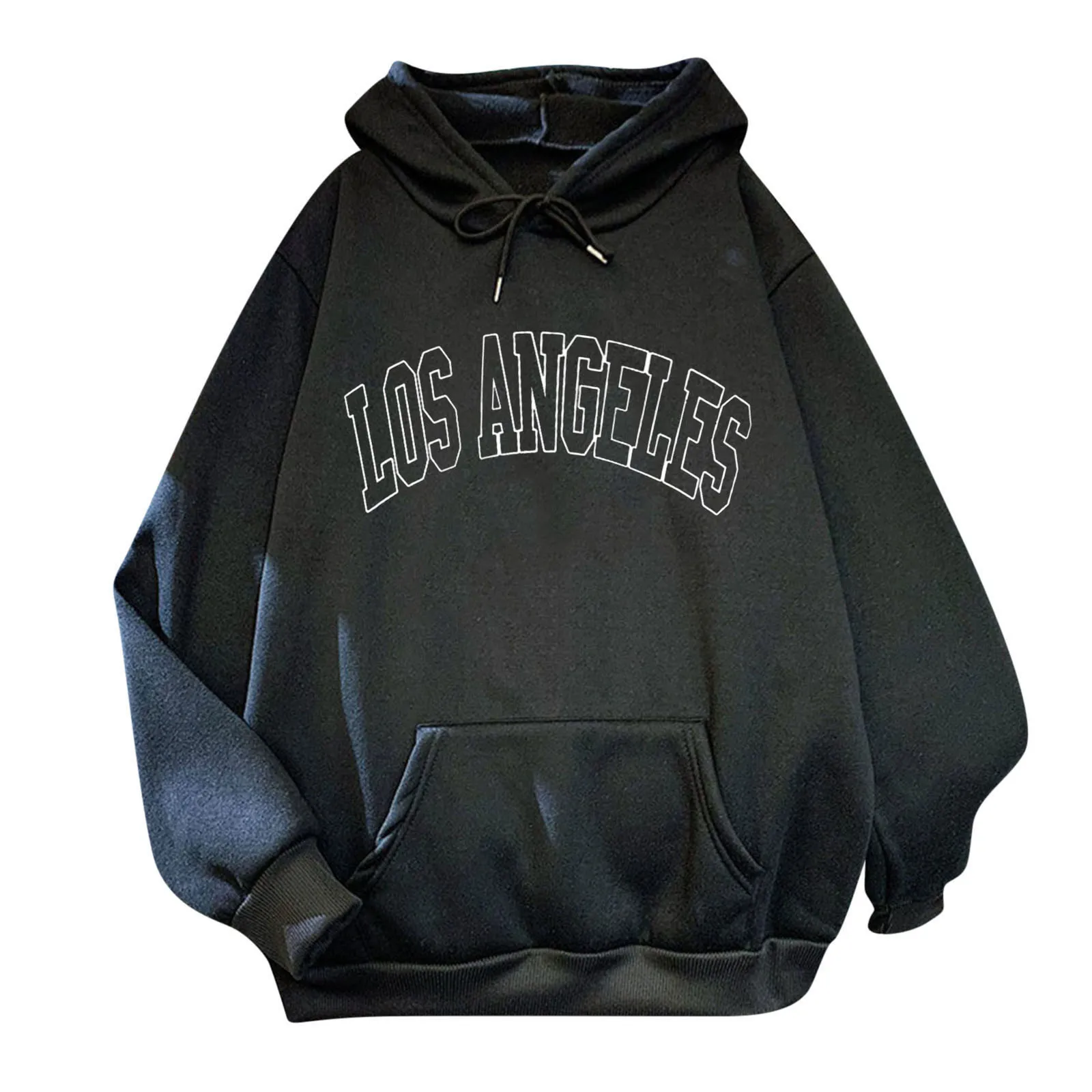 

Korean Streetwear Sweatshirt Men Women Casual Pullover Hip Hop Long Sleeve LOS ANGELES Print Hoodies Sportswear Tops