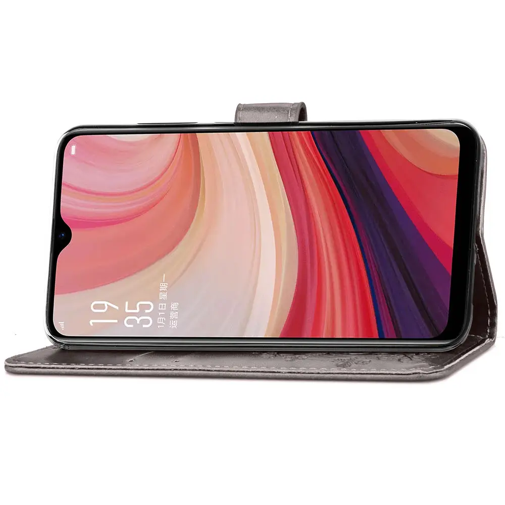 Флип чехол из искусственной кожи для OPPO AX7 книжка кошелек подставка слот карты