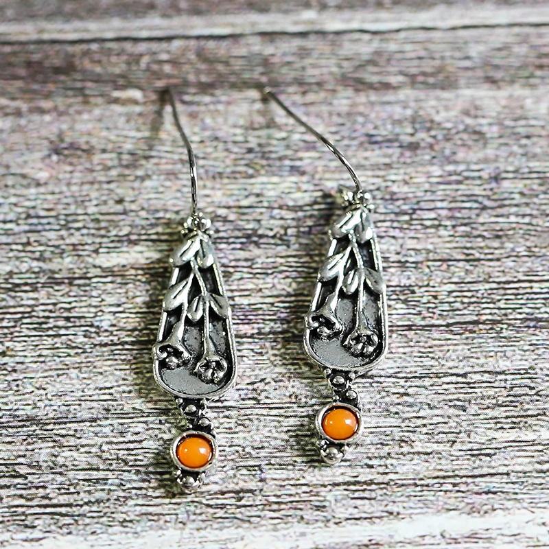 Винтажные серьги для женщин богемные этнические медные цветные двойные