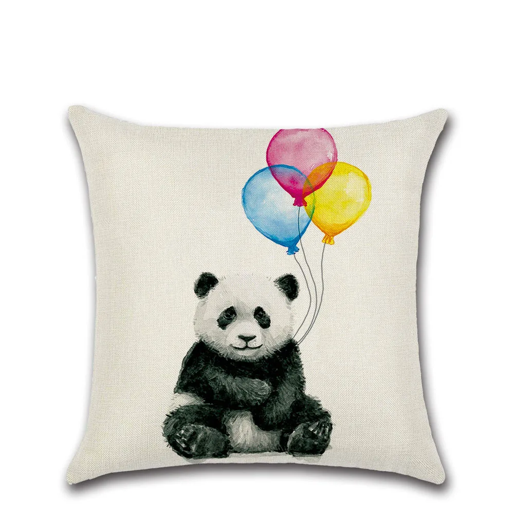 Balloon animal elephant cat panda zebra Linen Throw Pillow Car Home Decoration Decorative Pillowcase | Дом и сад