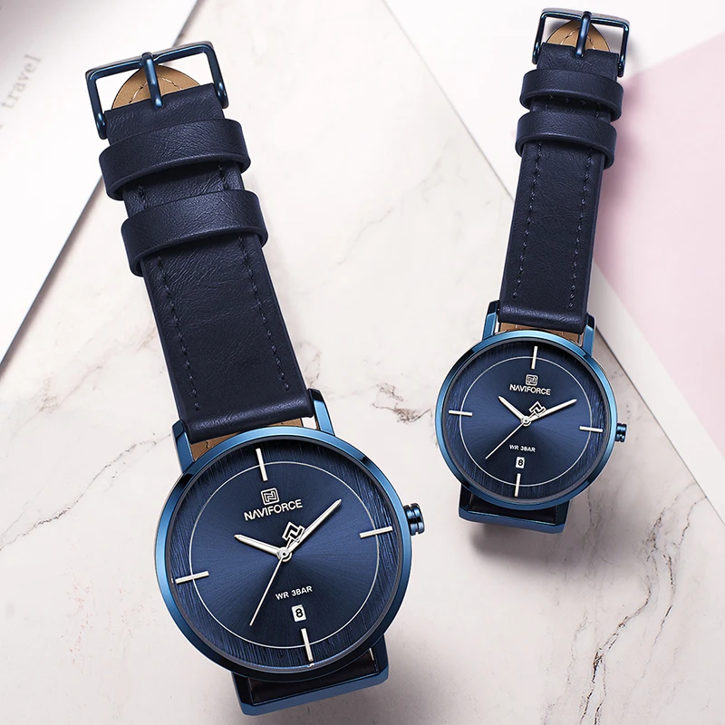 NAVIFORCE 2019 Relogio Masculino часы мужские модные спортивные кожаный ремешок