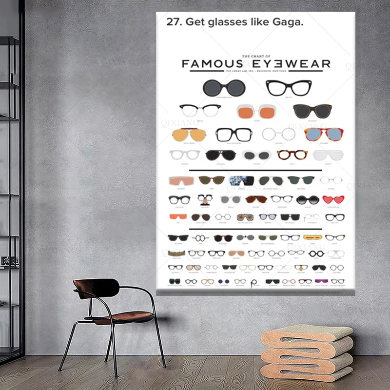 Очки энциклопедия коллекционная комната картина холст плакат настенное