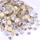 Oleeya, качественные прозрачные стеклянные стразы, 16 граней, Стразы для ногтей, плоские, без горячей фиксации, Стразы для ногтей, Y3703