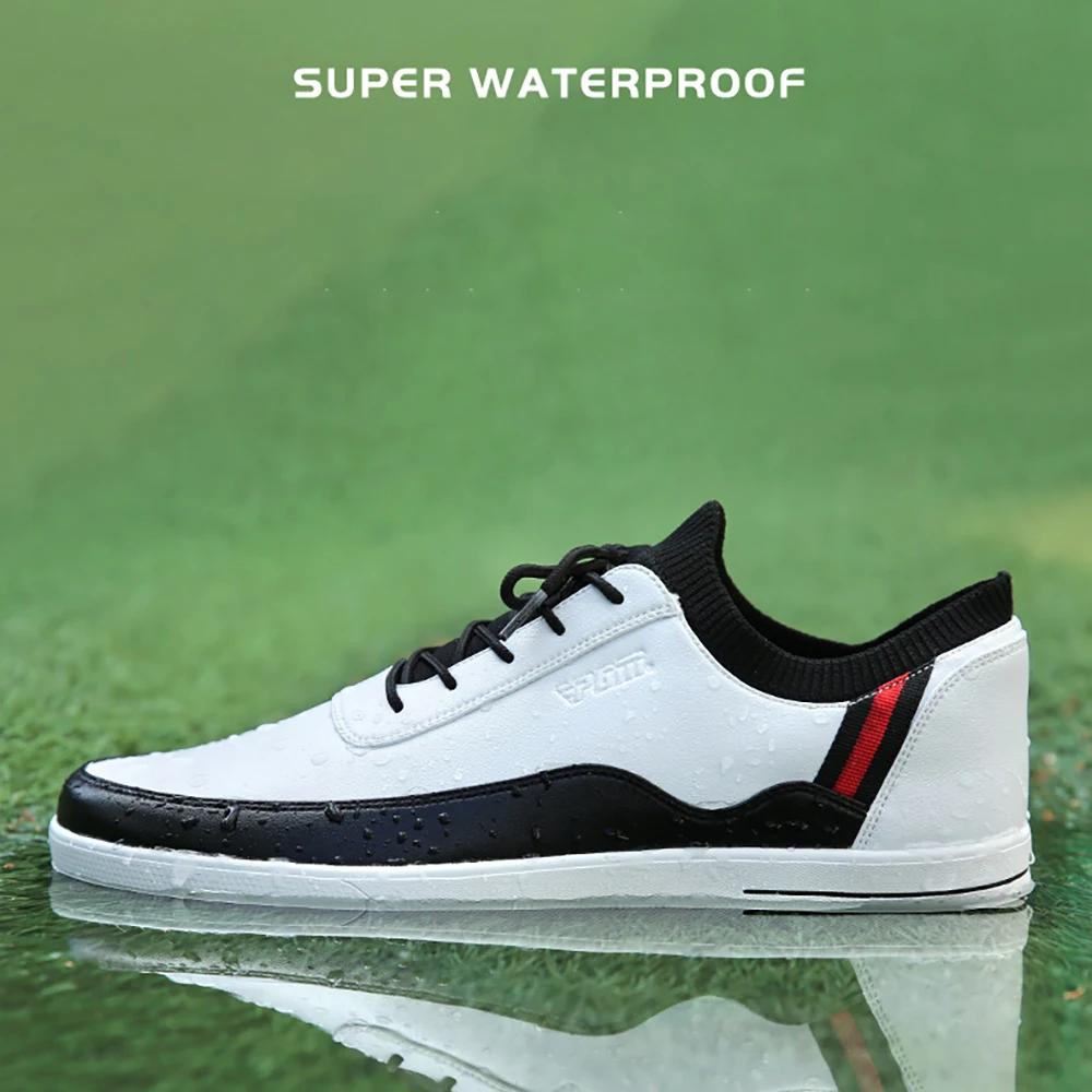 PGM Golf Shoes Men Waterproof Breathable Sports Shoes Slip Resistant Sports Sneakers Microfiber Leather Outdoor Golf Trainers
