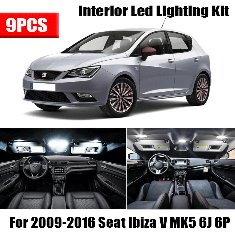 9 шт. подсветка для номерного знака 2009 2016 Seat Ibiza V MK5 6J 6P|Сигнальная лампа| |