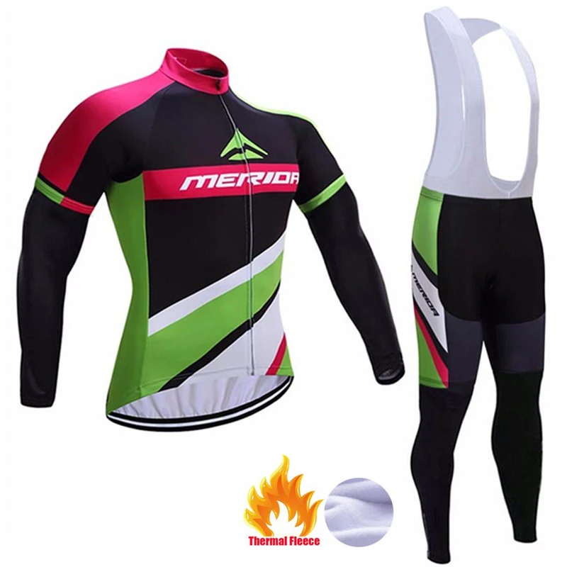 Pic Color Зимний комплект из теплого флиса для велоспорта Maillot Ropa Ciclismo Invierno MTB велосипедная одежда спортивная одежда - Цвет: Pic Color