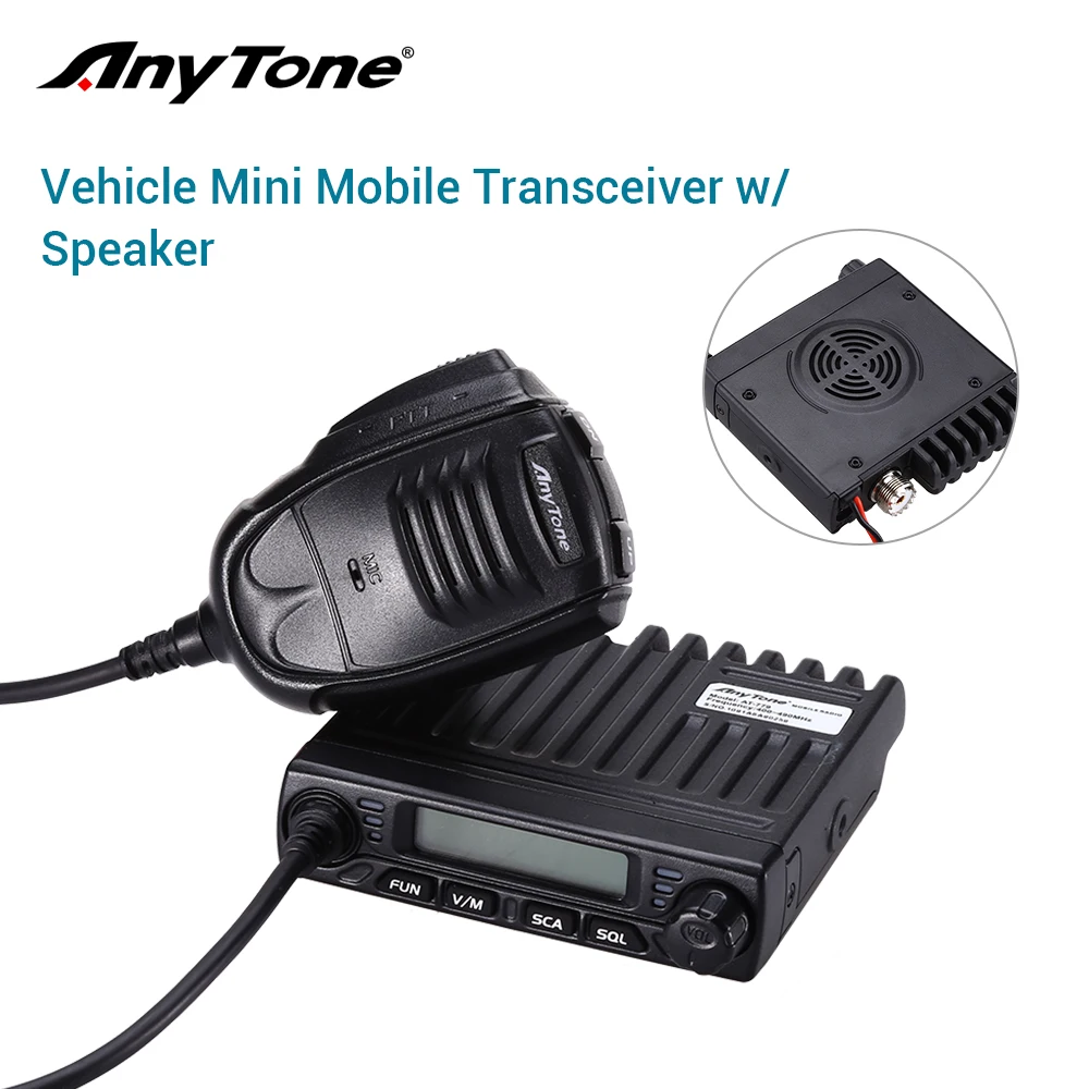 Миниатюрный автомобильный любительский мобильный радиоприемник AnyTone 18 Вт с