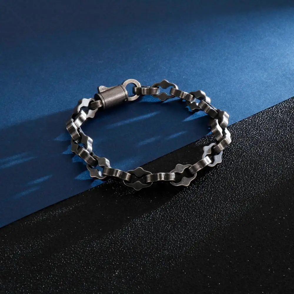 KALEN винтажный браслет цепочка из нержавеющей стали с матовой цепочкой мужской