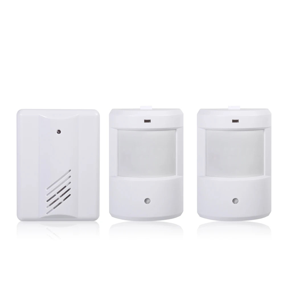 

Motion Sensor Wireless Alert Secure System PIR Sensor Doorbell Alarm for Home Driveway Patrol Garage White Silent LED Flash