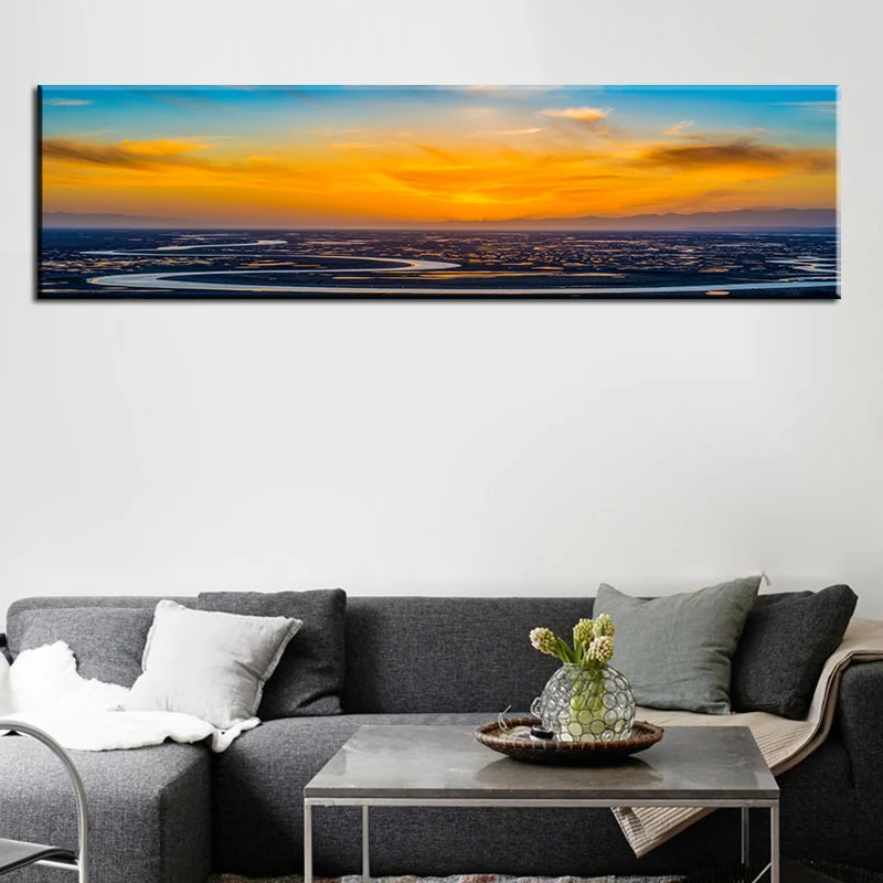 

Постеры и принты на холсте с изображением Природного Речного облака, 60 х210 см