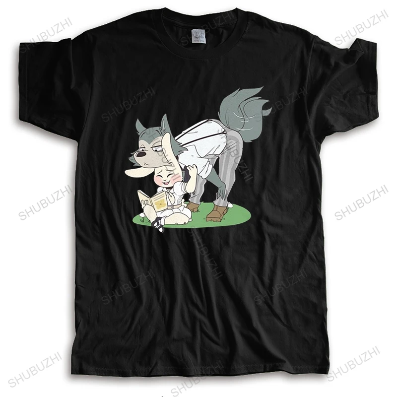 

Kawaii Beastars Shirt Men Legoshi Haru Tee Short Sleeve Cotton Tshirt Leisure Anime Manga Dwarf Rabbit T-shirt Slim Fit Clothing