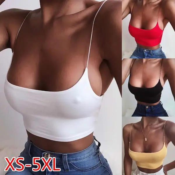 Сексуальный женский короткий топ 4XL 5XL размера плюс летний однотонный базовый на
