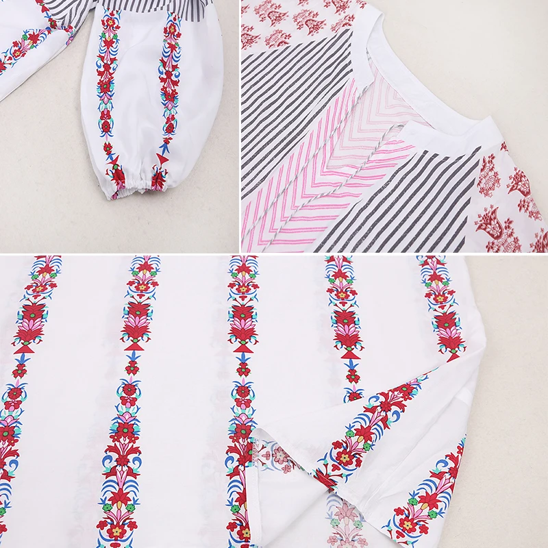 

2021 new polyester small flower print robe beach blouse seaside holiday skirt beam mouth long-sleeved robe beach wear