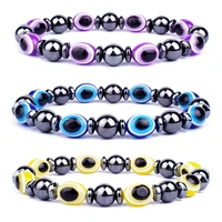 nature energy hematite beads bracelets men new fashion evil eye amulet bracelet women health care bracelet nazar boncugu jewelry