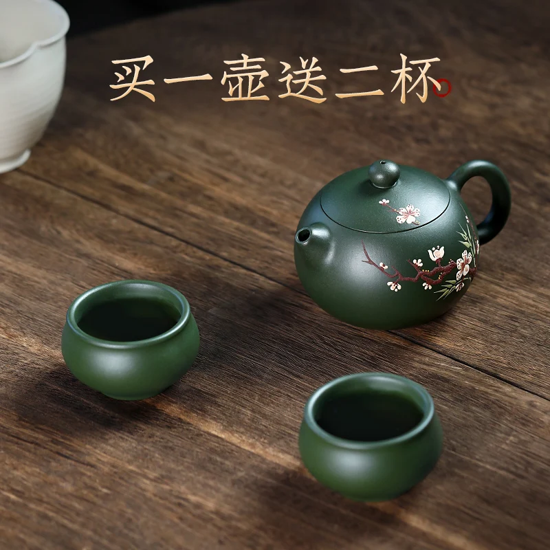 

Yixing GuYue hall famous recommended pure manual household teapot kung fu tea set suits the plum and the bamboo xi shi