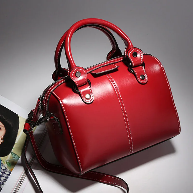 

Genuine Leather Bag Single Shoulder Bags Crossbody Fashion Luxury Handbags Women Bag Designer Female Vintage Totes High Quality