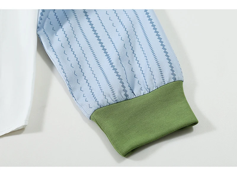 

Loose Fit Green Striped Stitch Sweatshirt New Round Neck Long Sleeve Women Big Size Fashion Tide Spring Autumn 2020