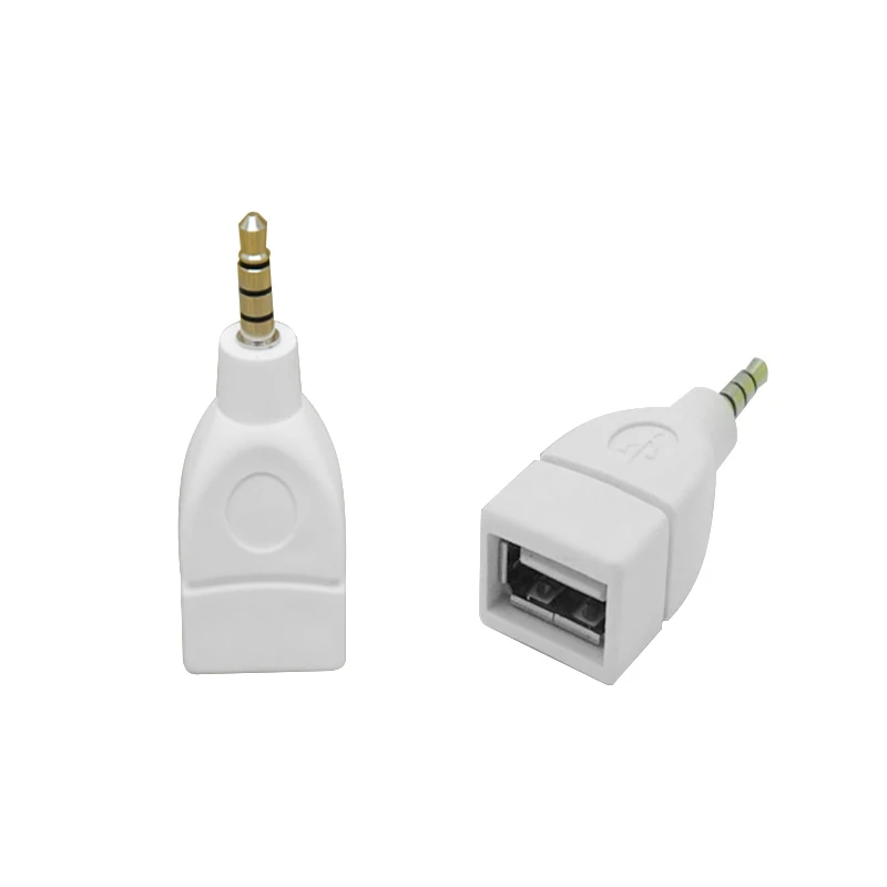 Авто аудио адаптер конвертер USB гнездо к 3 5 мм Мужской AUX Aux кабель прочный