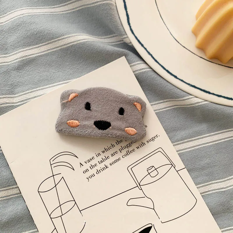 Милый медведь заколка для волос Детская Конфета цветная шпилька девушки