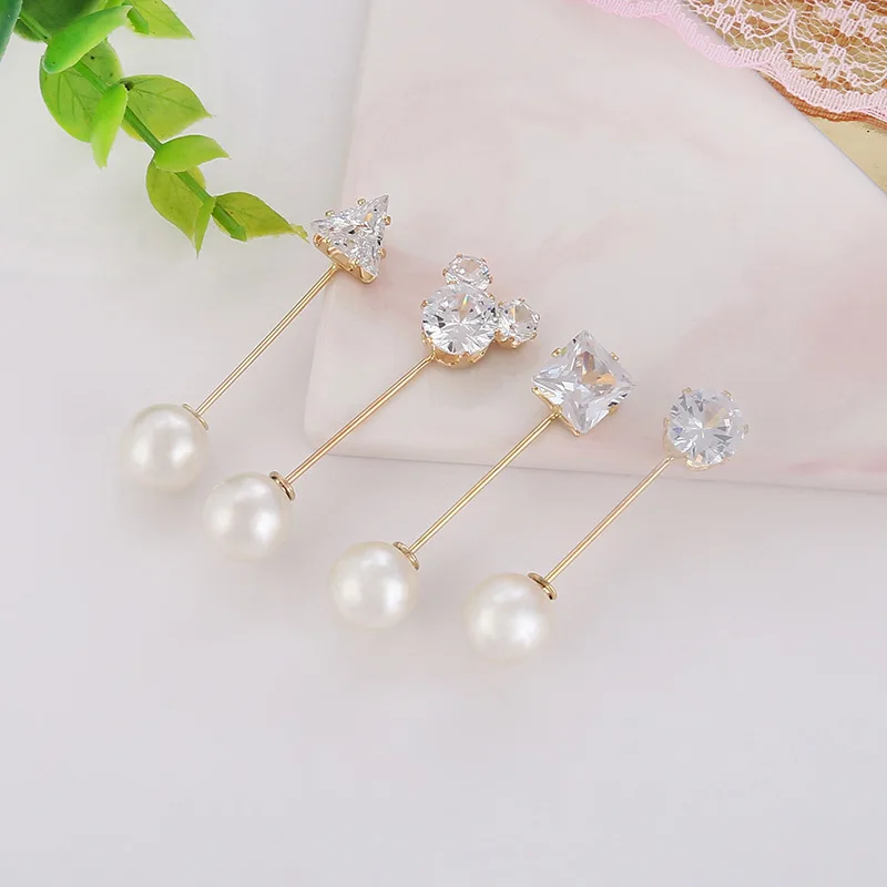 Жемчужина Стразы Хрусталь брошь-булавка тканевый кардиган рубашка шаль булавка