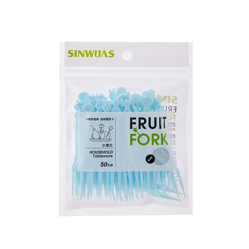 

Cute Fruit Fork Set Plastic Cartoon Disposable Fruit Cake Vegetable Salad Small Forks