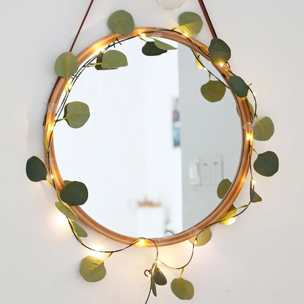 

2M/ 20 LED Artificial Plants String Light Green Leaf Ivy Vine Fairy Light String Maple Leaves Lamp Garland DIY Hanging Lighting