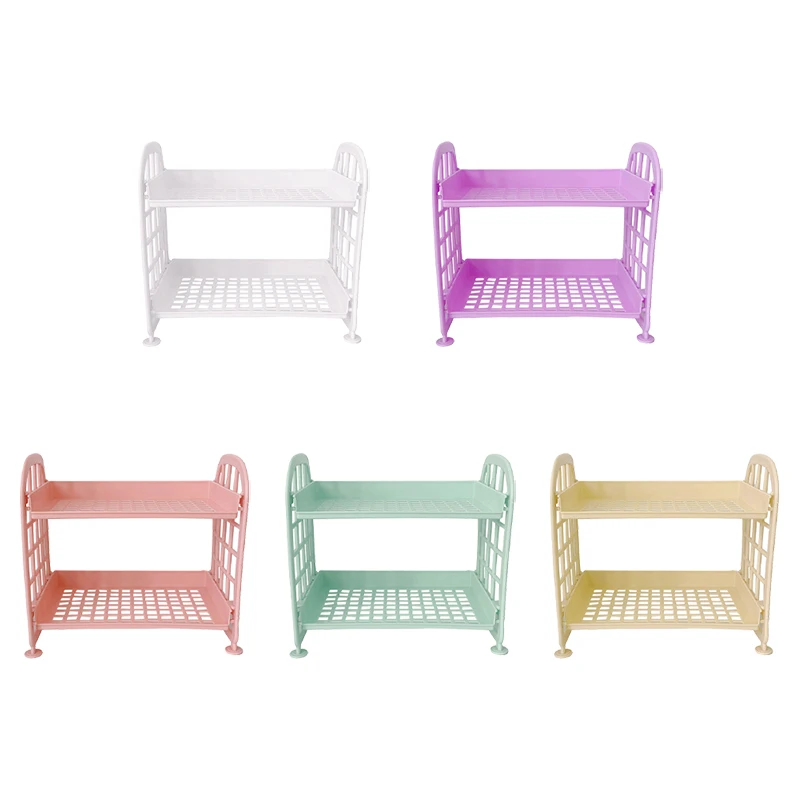 Двухслойная полый пластиковый косметический столик отделка Аксессуары для