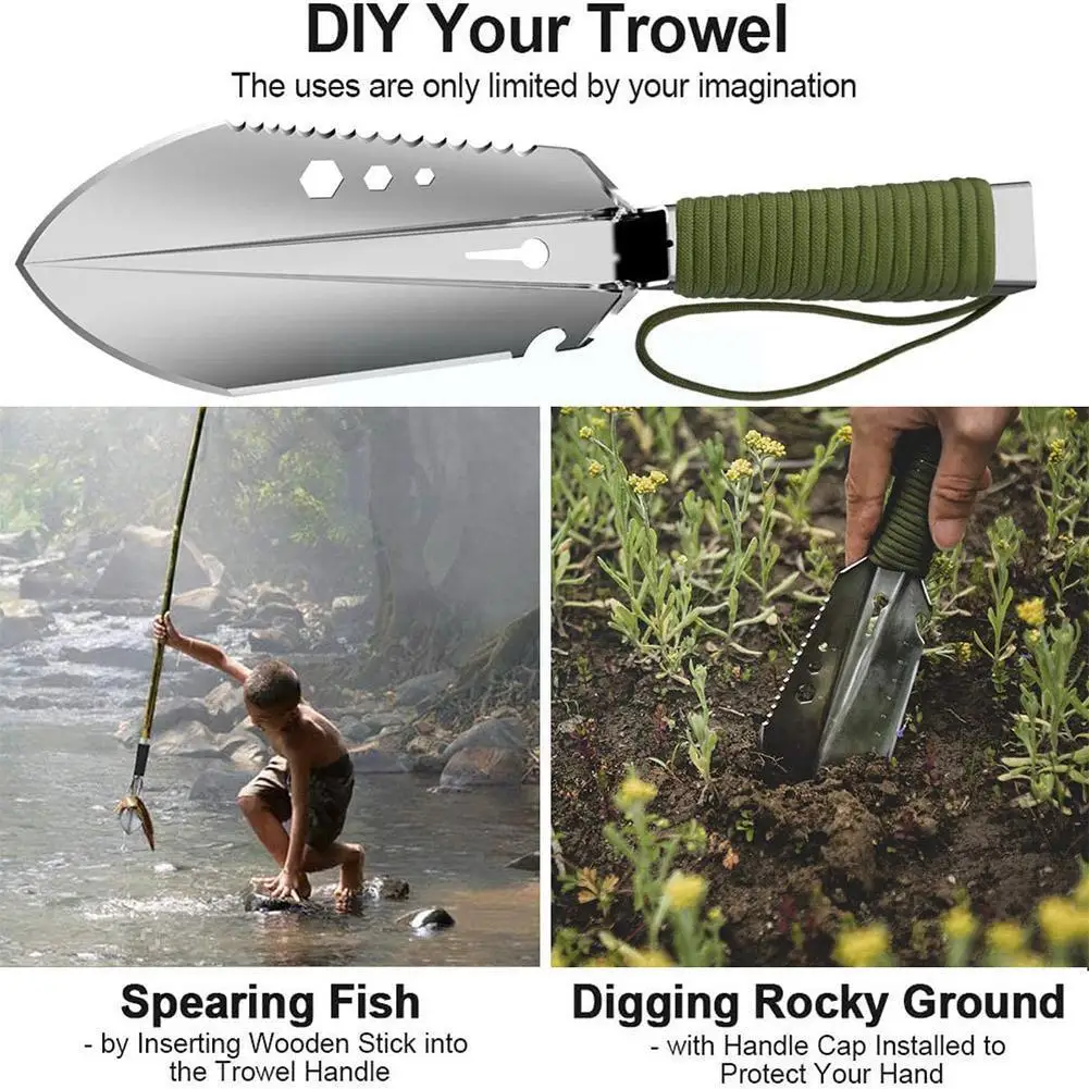 

Небольшая стальная Лопата для боеприпасов, инструмент для отдыха на природе, многофункциональная армейская портативная небольшая лопата д...