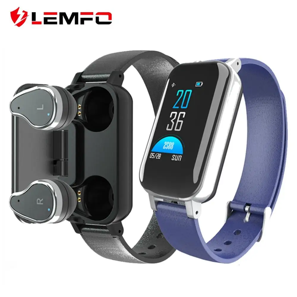 Умные часы LEMFO T89 Bluetooth 5 0 браслет для наушников напоминание о звонках пульсометр