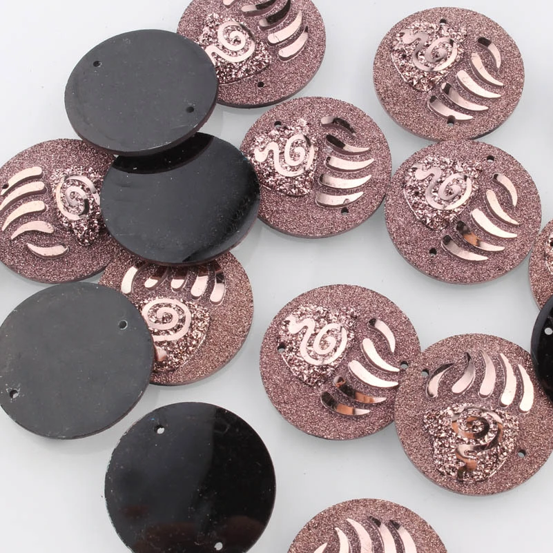 Драгоценные камни в виде медвежьего когтя из розового золота 25 мм круглые стразы