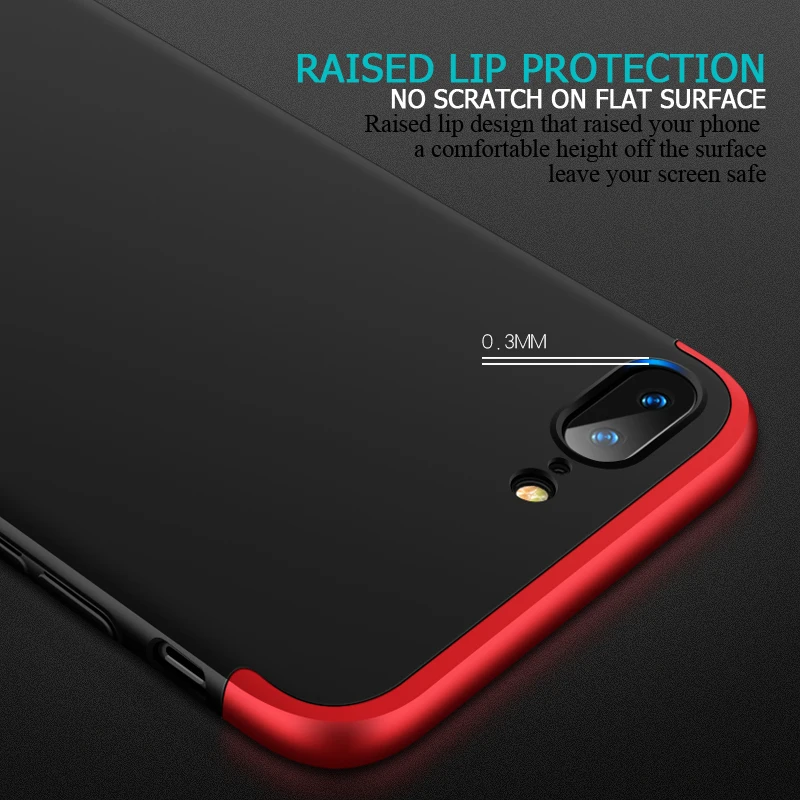 Жесткий чехол с полной защитой 360 градусов для Apple iPhone8 iPhone 7 Plus гибридная задняя