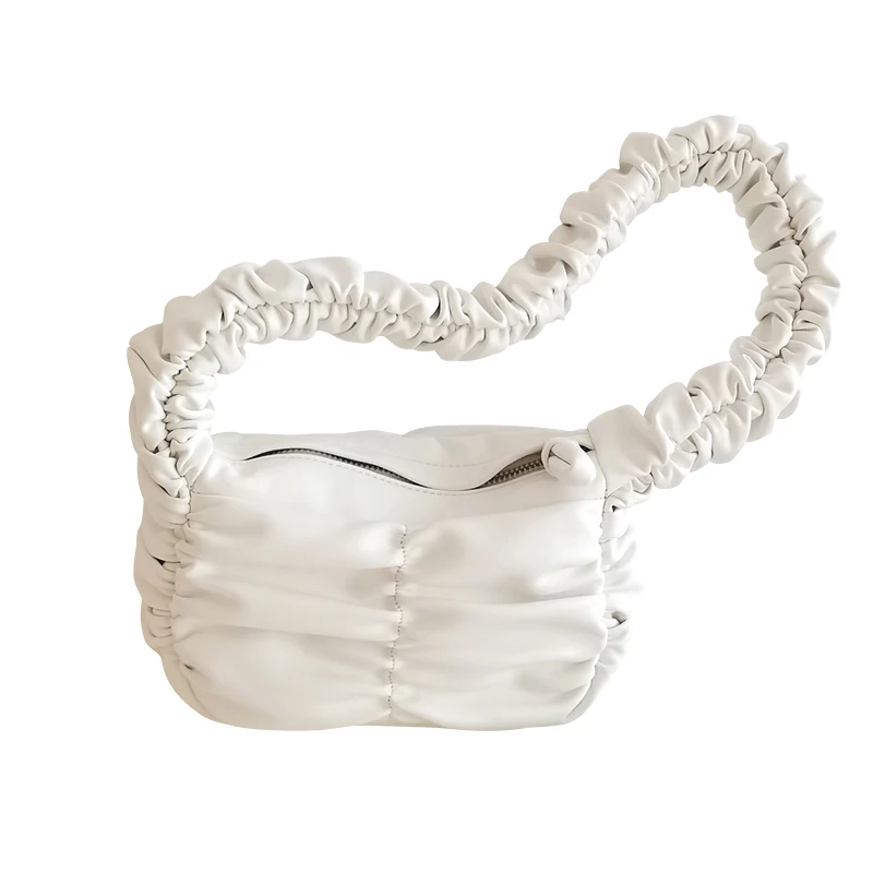 

Women Foldable Handbag Soft Messenger Bag Ruched Shoulder Bag Small Mini Top handle Tote Bag Girls Daily Coin Purse Bag