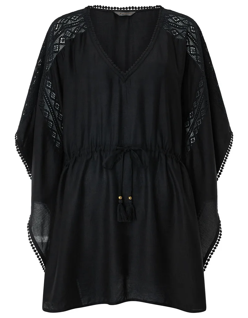 

Beach dress Saida de Praia Cotton Beach Cover up Kaftan Beach Pareos de Playa Mujer Lace Bikini Cover up Swimsuit cover up