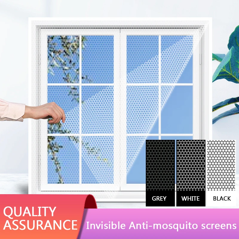 

DIY Self-adhesive Anti-mosquito Screens Insect Netting Mesh Mosquito Anti Window 130x150/150*200cm Fly Mosquito Nets For Door