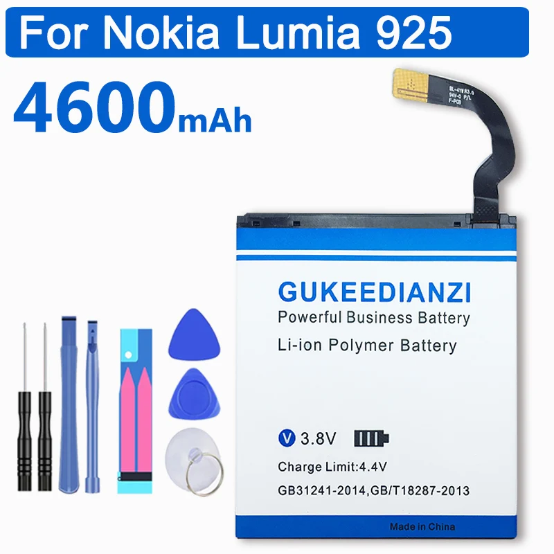 GUKEEDIANZI 4600 мА/ч BP 4GW запасная батарея чехол с подставкой и отделениями для карт Nokia