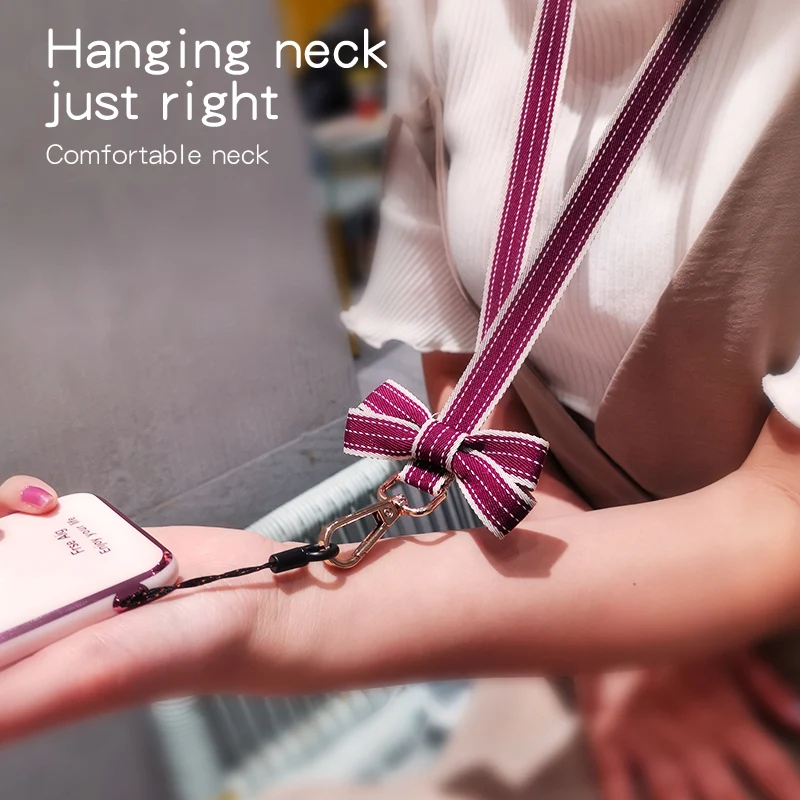 

Mobile Phone Straps Butterfly Bow decoration Hanging Rope Anti-lost Lanyard Neck Strap Hanging Neck Rope ForHuawei Phone