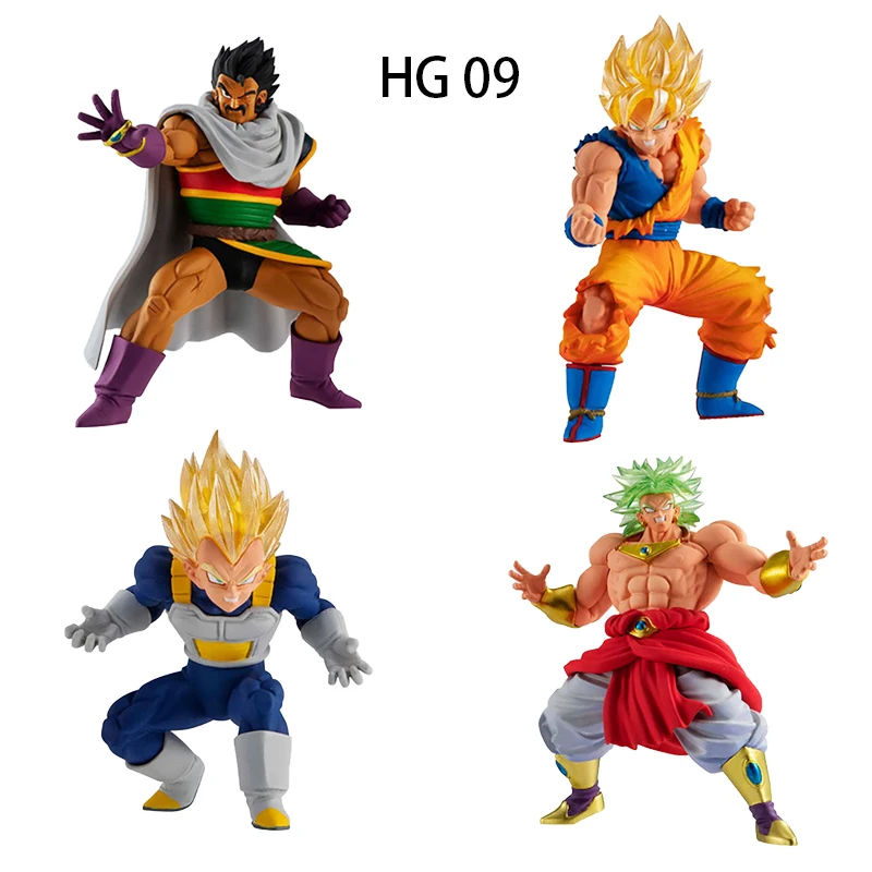 В наличии Bandai Аниме Фигурка Драконий жемчуг Z игрушка гачапон Hg 09 Super Saiyan Goku Vegeta Broly