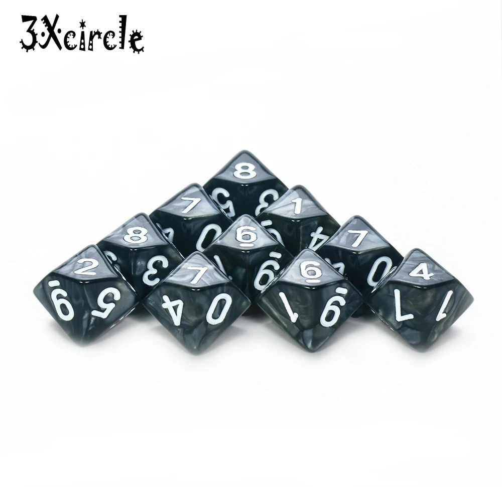 D10 кости многогранные игральные кубики для настольных оборотов 10 шт.|Кубики| |