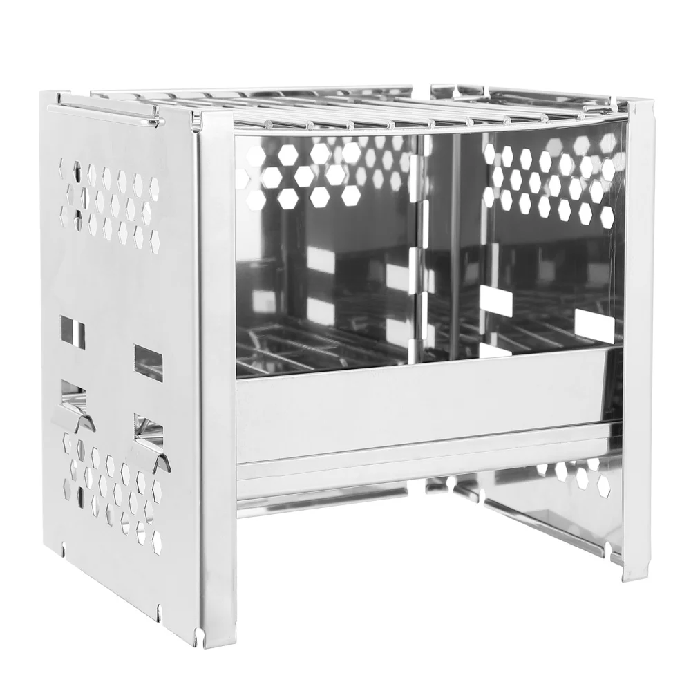 

1 Set Portable Barbecue Grill BBQ Rack Outdoor Barbecue Stainless Steel Rack