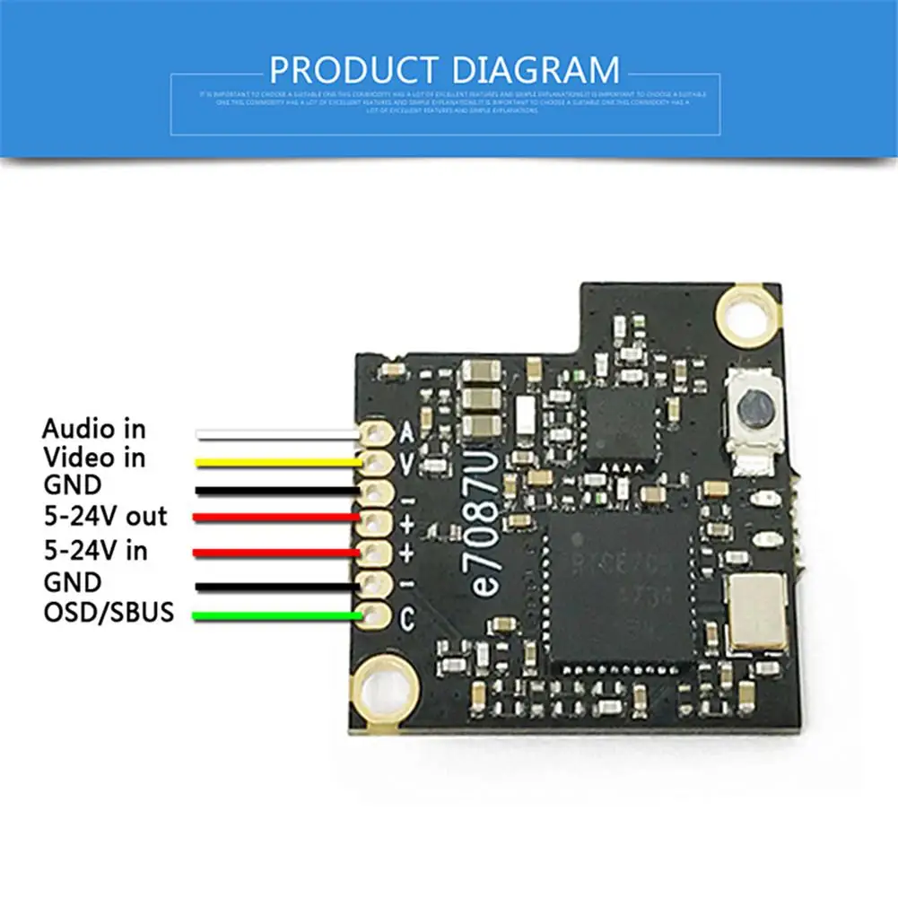 RCtown Pro FPV передатчик 5 8G 48CH 25/100/200mW/OFF OSD SBUS DC 24V антенна UFL для FOXEER Micro Swift Caddx Turbo