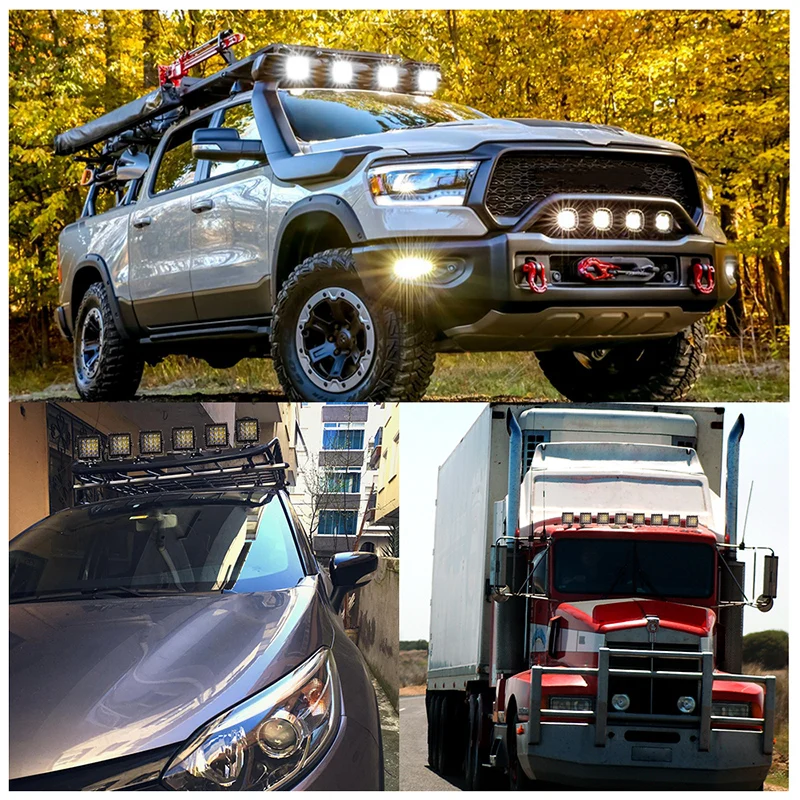 Светодиодный рабочий светильник 5 дюймов 2 шт. квадратный прожектор