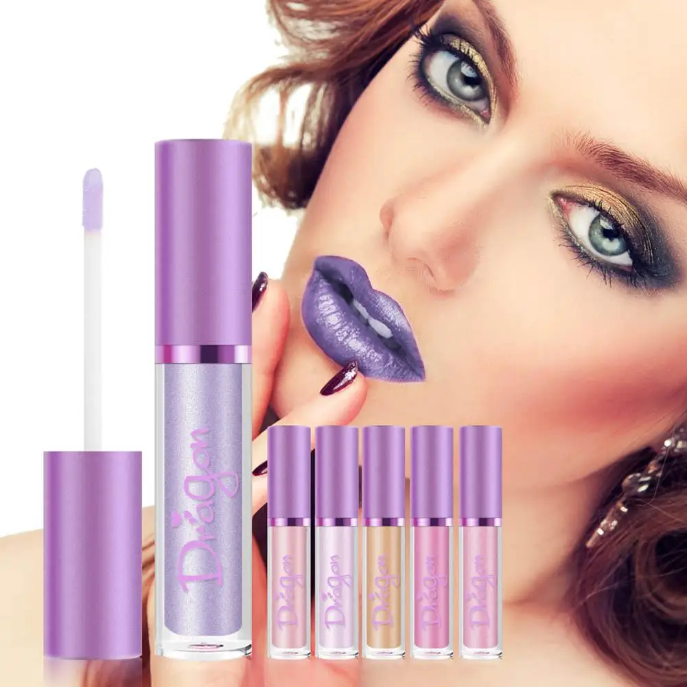 1 шт Макияж блестящие золочение блеск для губ Длительное Действие оттенок