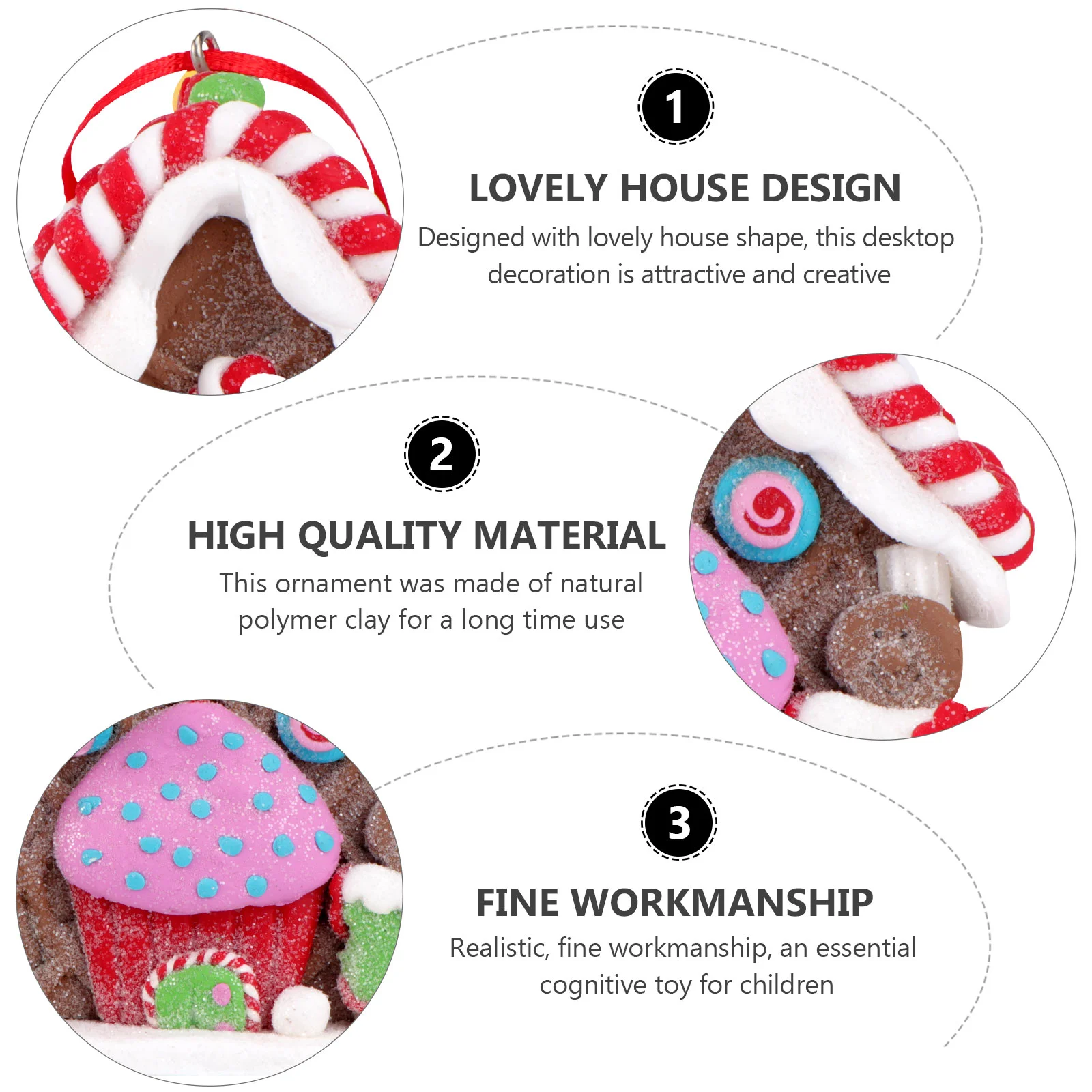 1Pc Simulated Polymer Clay House Desktop Adornments Kids Present Party Layout | Дом и сад