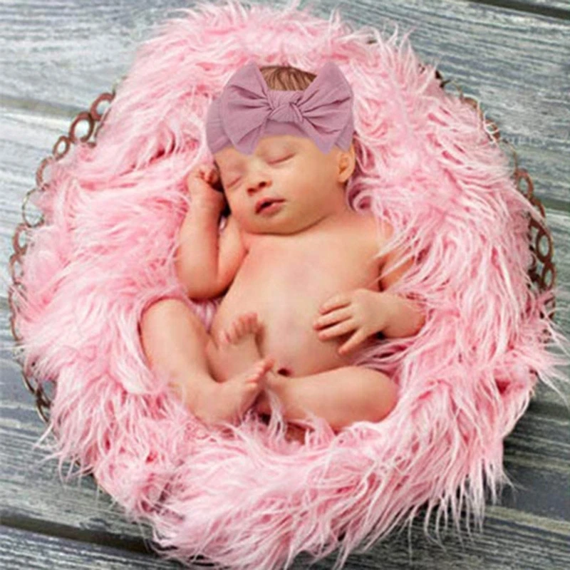 Accesorios de fotograf&iacute;a para reci&eacute;n nacidos, envoltura envolvente para beb&eacute; + manta + conjunto de diadema, accesorios de ropa para sesi&oacute;n de fotos de ni&ntilde;os-2