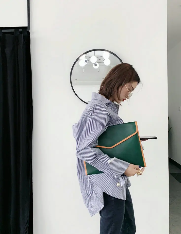 Xiao.p Fashion New Clutch Bag Trend Envelope Clutch High Quality Pu Leather Business Casual Large Capacity Hand Bags For Male