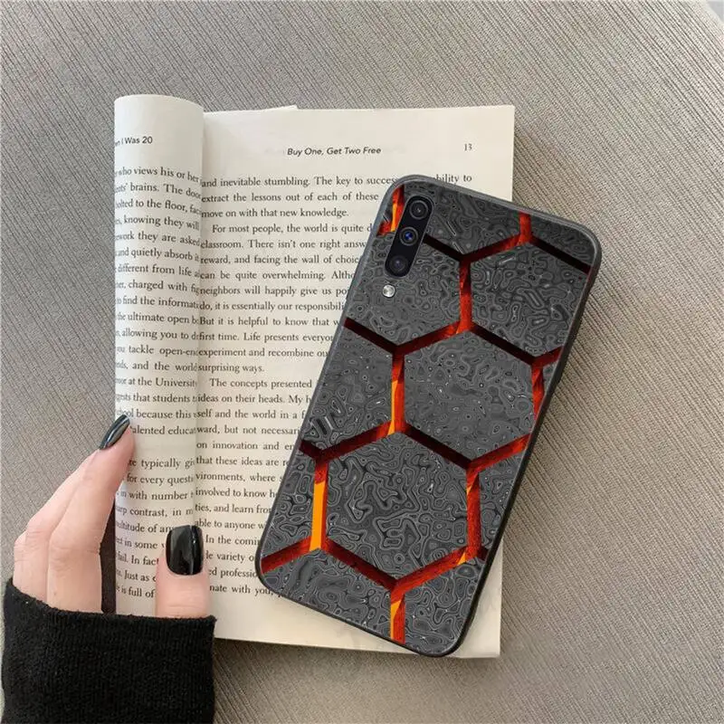 

Metal machinery Hexagonal lattice Phone Case For Samsung galaxy S 9 10 20 A 10 21 30 31 40 50 51 71 s note 20 j 4 2018 plus