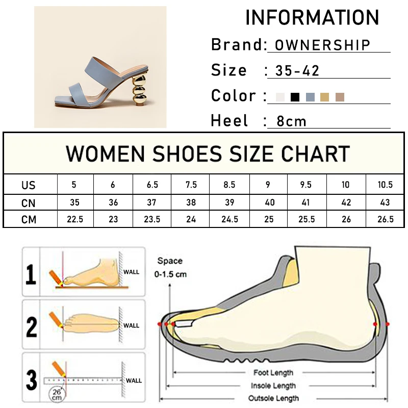 

2021 Woman Summer Square Toe Slipper Women Fashion High Heel Pump Female Casual Solid Shoe Ladies Plus Size New Footwear
