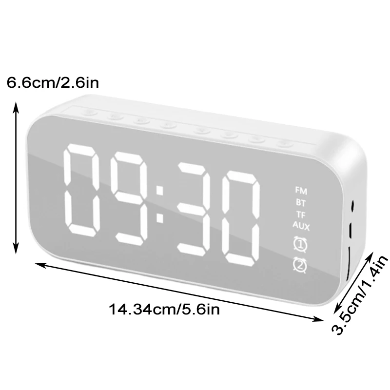 Многофункциональный стерео Bluetooth-динамик совместимый с будильником дисплей